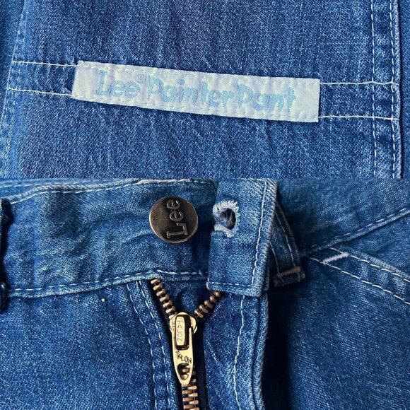 70s vintage Lee Painter Pant Jeans Carpenter Utility Long inseam Talon Zipper. - Picture 7 of 9